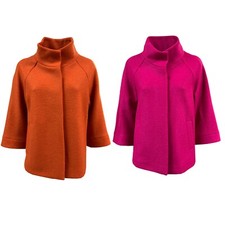 Chaqueta Hannah Mujer Sin Forro Gaia Lana Jersey 100% Lana Hecha en Italia