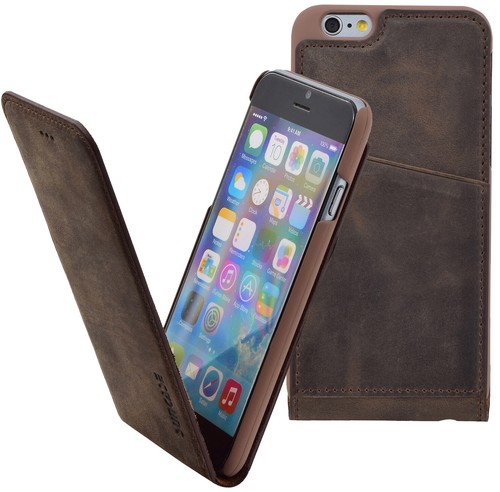 Sac à rabat exclusif en cuir véritable étui pliant housse de téléphone portable pare-chocs pour iPhone 6 | 6s - Photo 12/12