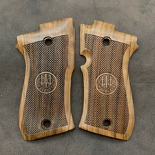 Beretta Cheetah Turkish Walnut Wood Grips. Fits 85F, 85FS, 85BB Models Checkered