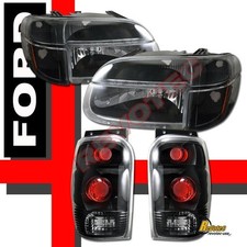 98-01 Ford Explorer Black Headlights Corner Signal Parking Tail Lights Set 98-01 Ford Explorer Black Headlights Corner Signal Parking Tail Lights Set
