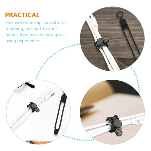 10 Pcs Line Processor Set Cord Management Ties Silicone Cable Organizer - Afbeelding 7 van 12
