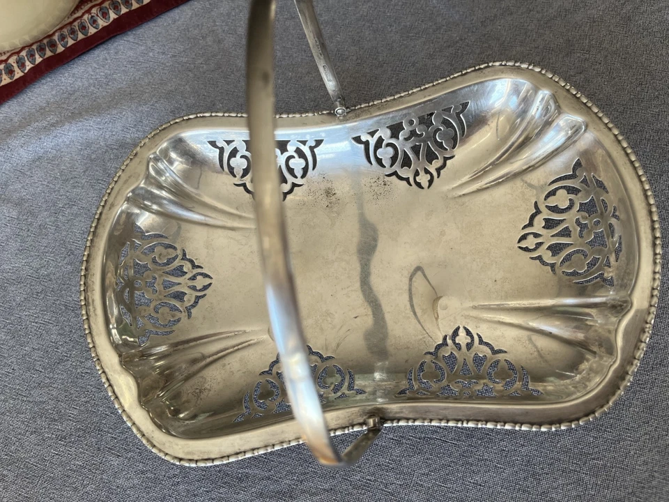 古董穿孔拖鞋脚篮 10X7 英国制造安哥拉品牌 — 第 3/4 张图片