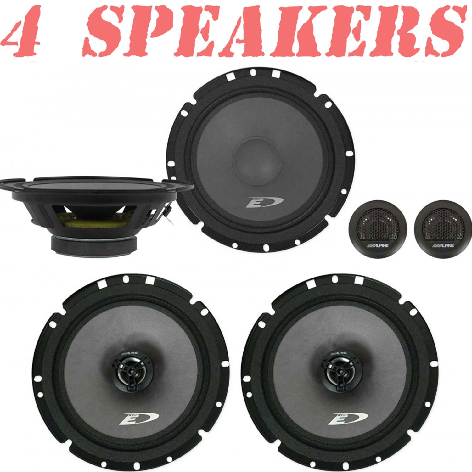 НОВЫЕ коаксиальные колонки Alpine SXE-1726S 65 мощностью 220 Вт Компонентные колонки SXE-1751S 65 мощностью 280 Вт