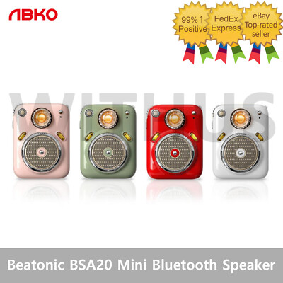 ABKO Beatonic BSA20 Retro Mini Wireless Bluetooth Speaker Radio Metal Body 140g