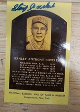 Stanley Coveleski Autographed National Baseball Hall Of Fame Museum post card