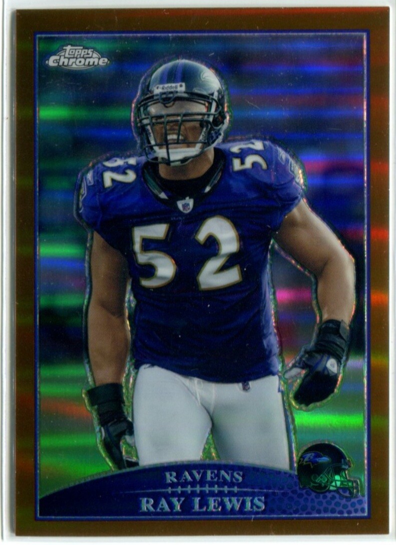 RAY LEWIS 2009 Topps Chrome COPPER REFRACTOR RAVENS #TC109 /649 QTY