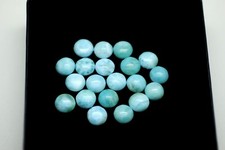 LARIMAR NATURAL Twenty 20 10mm Round Flat Back Cabochon. Under 2.00 A Stone 