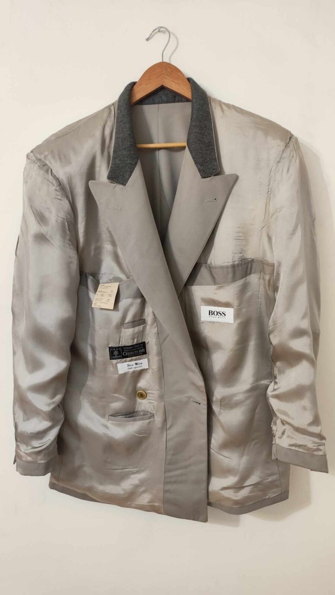 【HUGO BOSS】CERRUTI1881 カシミヤ混テーラードJK 48/L CERRUTI 1881 BOSS HUGO BOSS MEN'S BLAZER SILK WOOL BEIGE SZ 50