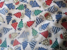 Christmas Trees on Cream Fabric - 2 1/2 yards