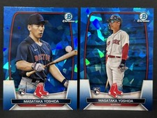 2023 Bowman Chrome Sapphire MLB Red Sox RC Masataka Yoshida Variation & Base Lot