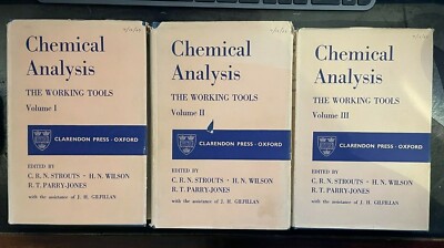 Chemical Analysis: The Working Tools 3 Volume collection. 1962 Clarendon Press