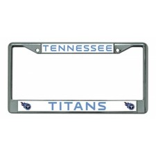tennessee titans nfl football team logo chrome license plate frame made in usa