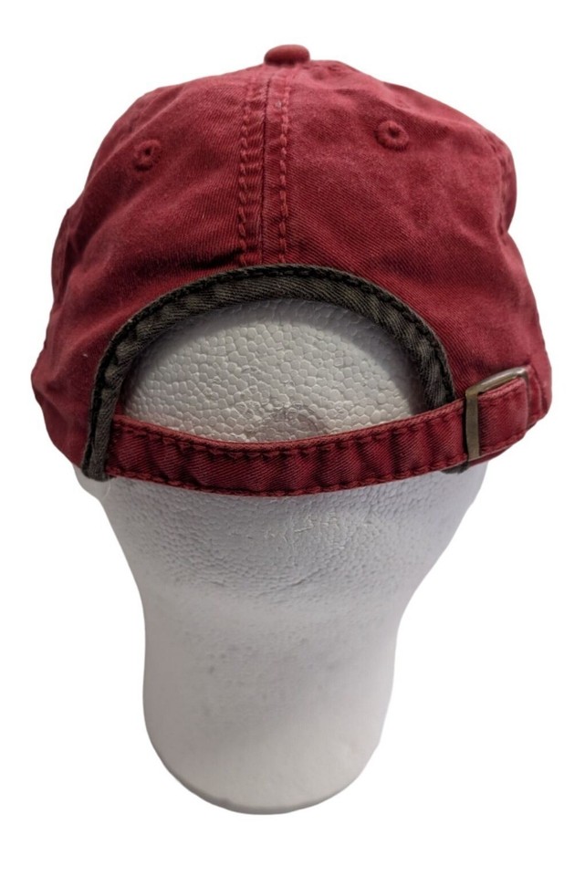 Life Is Good Denim Cap Red Embroidered Patch Script Sport Vent Fish