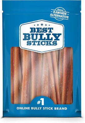 6 Inch Bully Sticks - 8 Oz (Pack of 1) - 100% Natural Grass-Fed, Grain and Rawhi