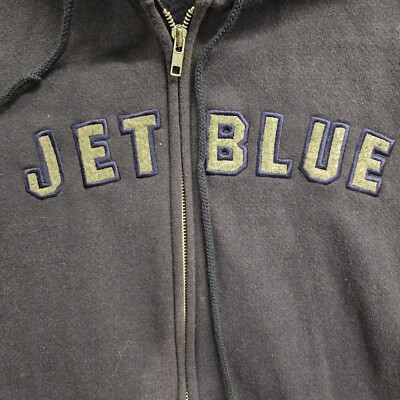 トップス 80~90's Lee zip hoodie SUPER BIG SIZE Vintage Lee Heavyweight JetBlue Airlines Full Zip Hoodie Sweater