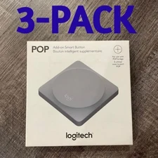 (3-Pack) Logitech POP Add-On Smart Home Switch Button ALLOY GREY 915-000302