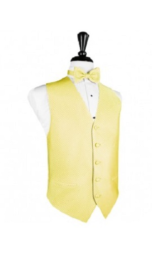 Luxury Diamond Pattern Tuxedo Vest & Bowtie - Picture 5 of 9