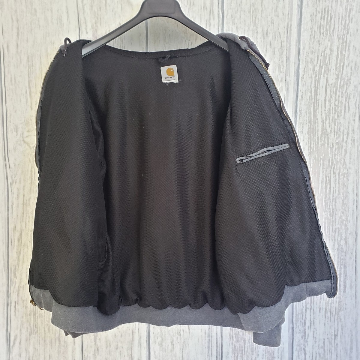 Carhartt Rain Defender Sweatshirt Hoodie Men 3X Gray Thermal Lined Rutland Zip View 6