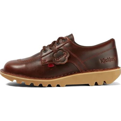 Kickers Kick Lo M Core Mens Dark Brown Leather Lace Up Shoes Size UK 6-11  UK