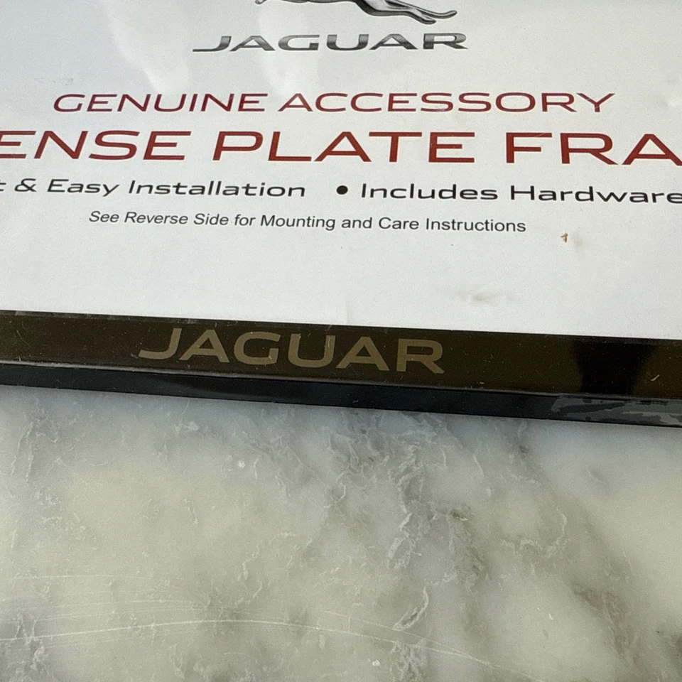 JAGUAR OEM BLACK SLIMLINE LICENSE PLATE FRAME - T2R23568 - Image 2 of 4