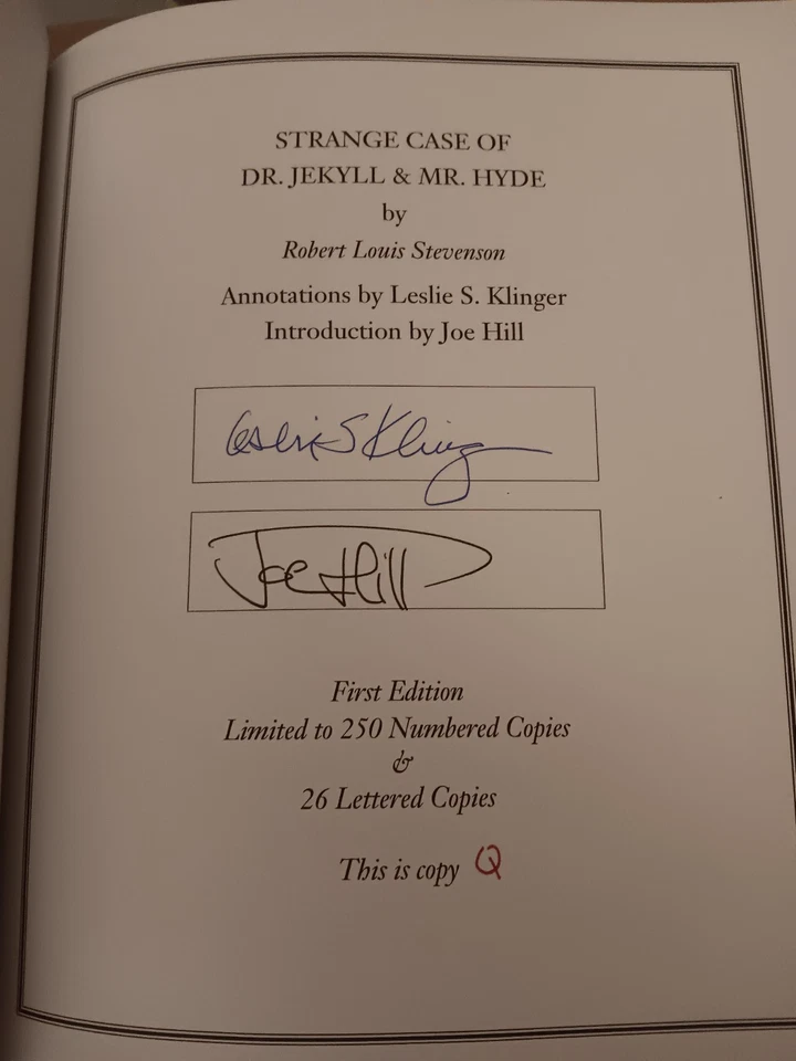 STRANGE CASE OF DR JEKYLL & MR HYDE - R.L. STEVENSON MYSTERIOUS PRESS LETTER OOP - Image 2 of 4