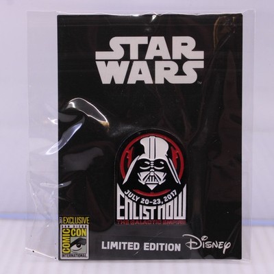 C3 Disney Star Wars Pin LE SDCC Enlist Now Darth Vader Galactic Empire