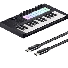 Novation Launchkey Mini 25 Mk4 Keyboard Controller USB-C CABLE KIT
