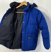 Boys Polo RALPH LAUREN Hooded Down Puffer Coat Quilted Sz 10-12 Med Clean