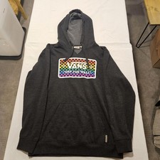Van's Men's Size M Hoodie Off The Wall Rainbow Black