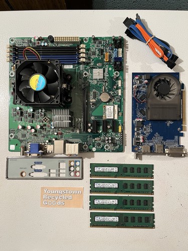 HP H-ALVORIX-RS880-uATX MOBO AMD ATHLON IIx4 645 CPU 16GB RAM RADEON HD6570 WIFI - Picture 1 of 24