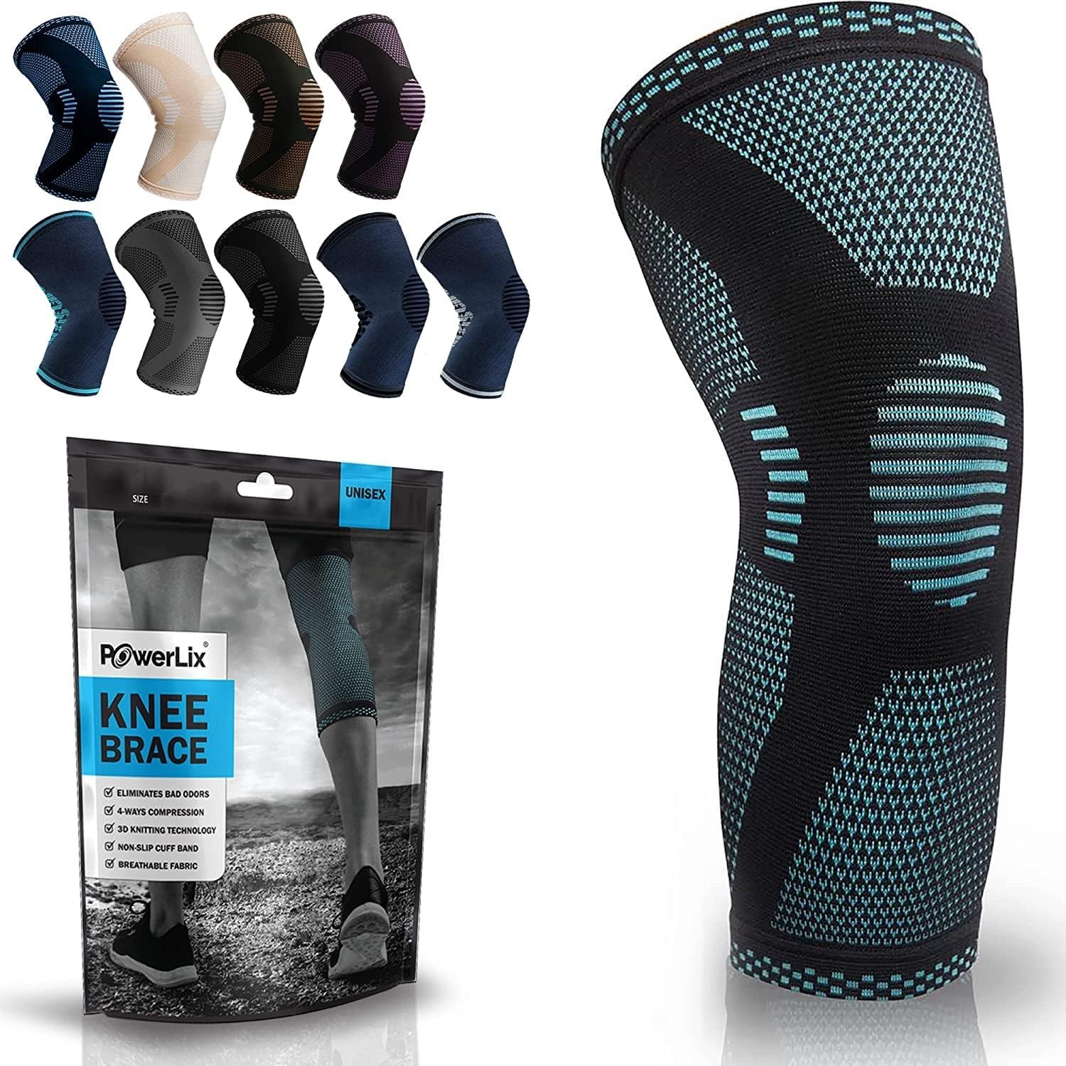 Knee Support Compression Sleeve Brace for Arthritis Joint Pain Relief Running