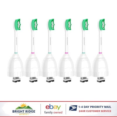 Electric Toothbrush Replacement Heads, 6-Pack Nylon Bristles for Thorough Clean