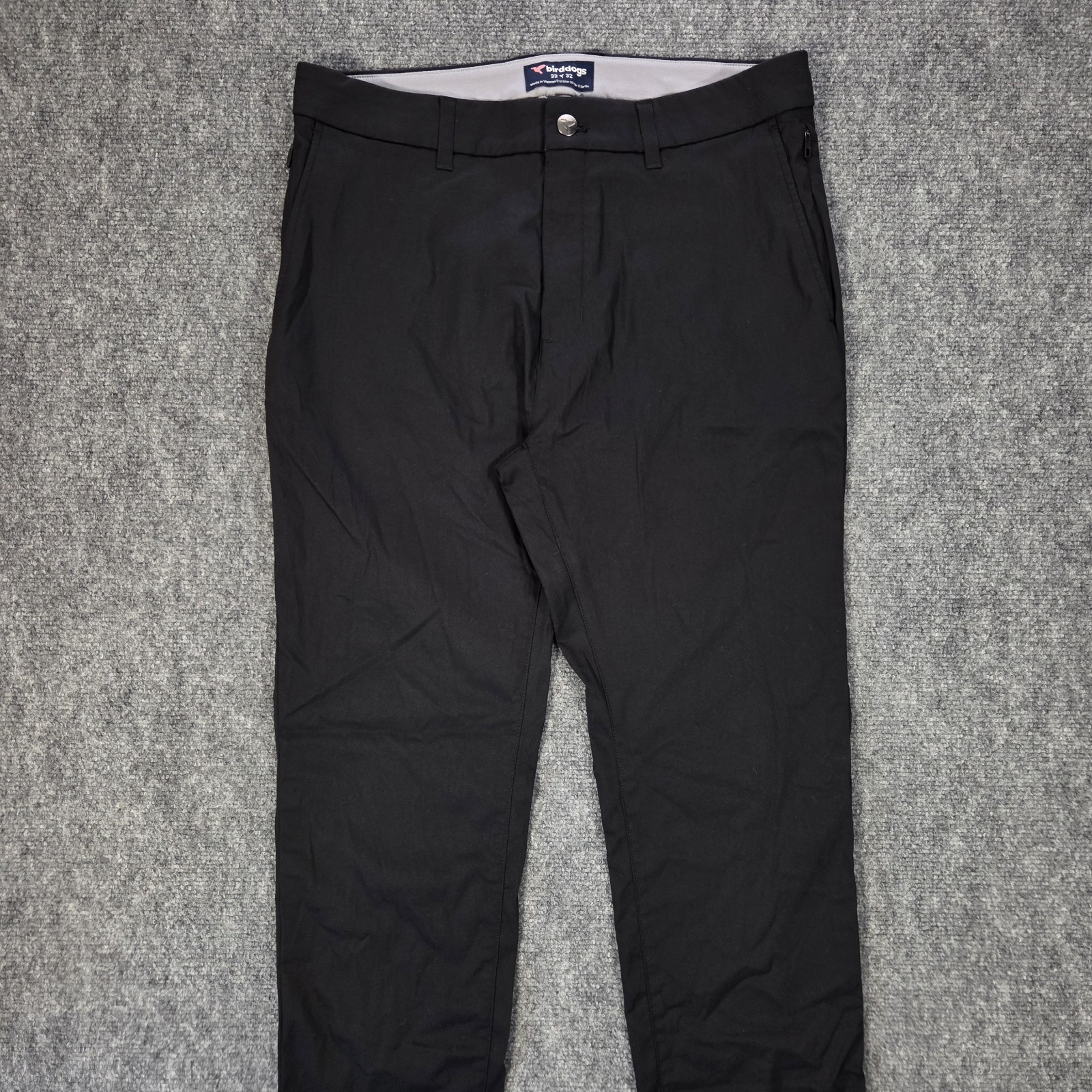 Birddogs Mens Pants 32x30 Black Stretch Chino Performance Boomstick Casual