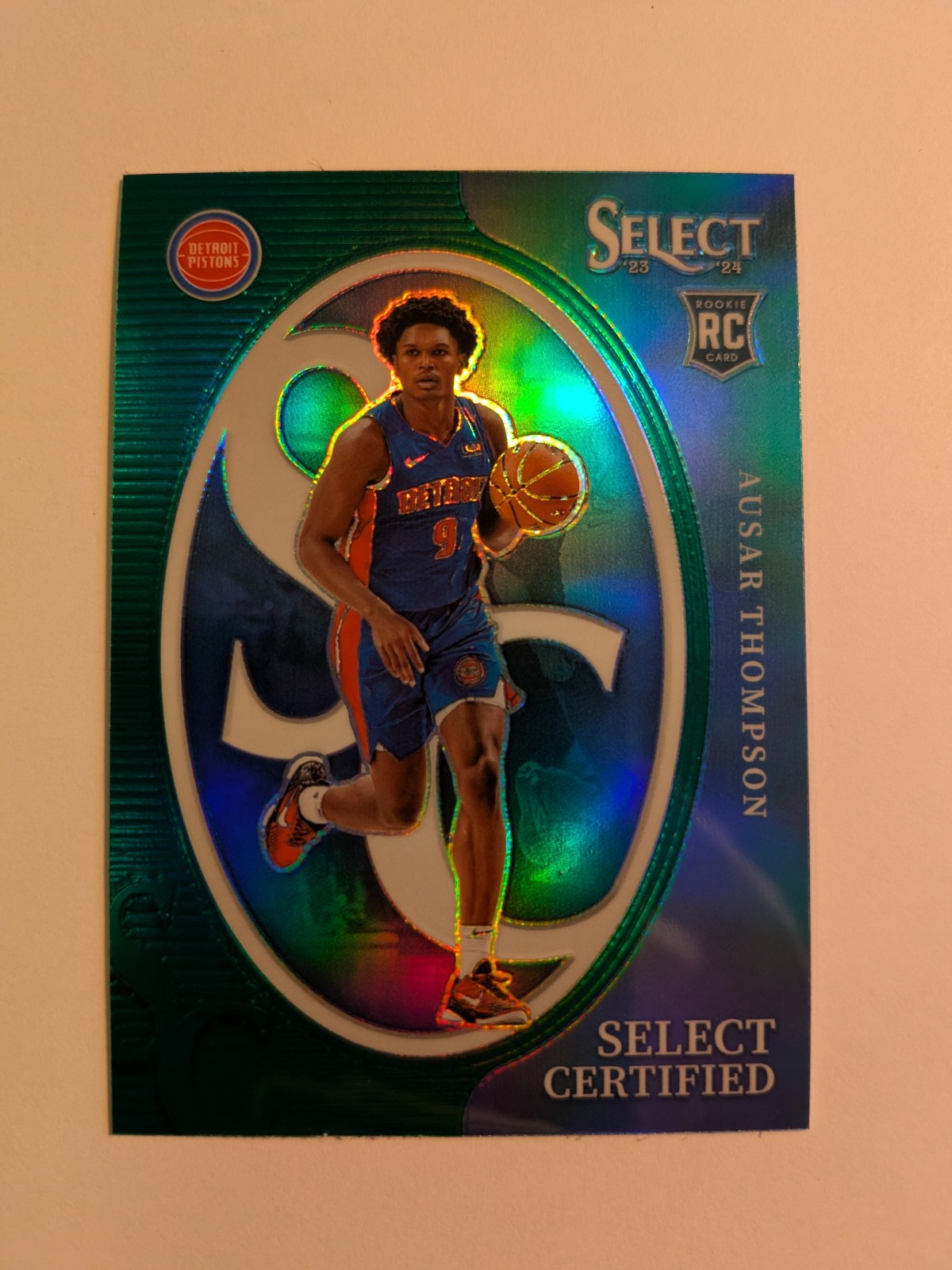 2023-24 Panini Select - Select Certified Ausar Thompson #11 Green Prizm (RC)