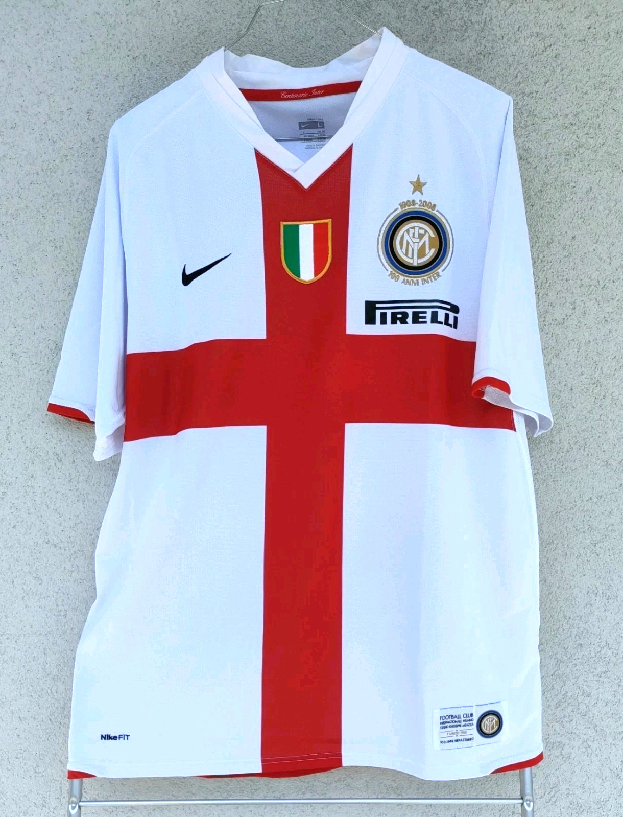Maglia Inter Centenario 2007-2008 Nike Originale Away FANTASTICO USATO taglia L