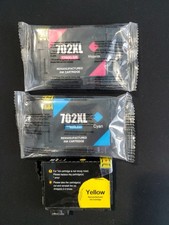 EPSON WORKFORCE INK CARTRIDGES-3pk-702XL T702XL- WF-3720/WF-3730/WF-3733-NEW