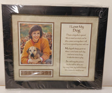 I Love My Dog Picture Frame Wood with Letters to Personalize name, Poem 11.5x9.5
