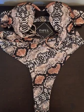 NWT ZAFUL Forever Young 2 Piece Swim Suit Women's Size 8 Large