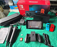Nintendo Switch V2 Ovp Neon Rot/Blau 32GB PAL mit Dock Let’s Sing 2021 …