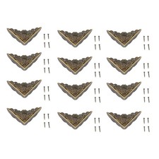 12Pcs Vintage Bronze Iron Corner Decorative Protector For Wooden Box Edgeˋ