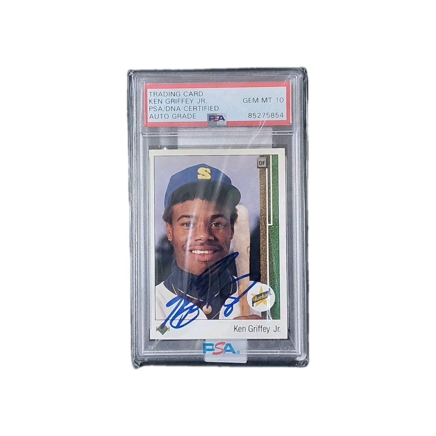 Ken Griffey JR. Autographed Rookie Card Gem Mt 10 PSA/DNA Certified