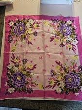 Vintage Silk Scarf Carol Stanley 17 by 17 V38