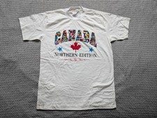 Vintage Canada Flag Shirt Mens Large White Northern Edition Tee ProCan Inc