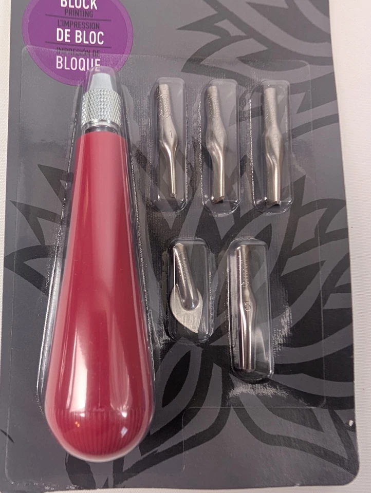 Speedball HU41231 Linoleum Cutter Set (6 Piece) Red Brand New - Image 3 of 3