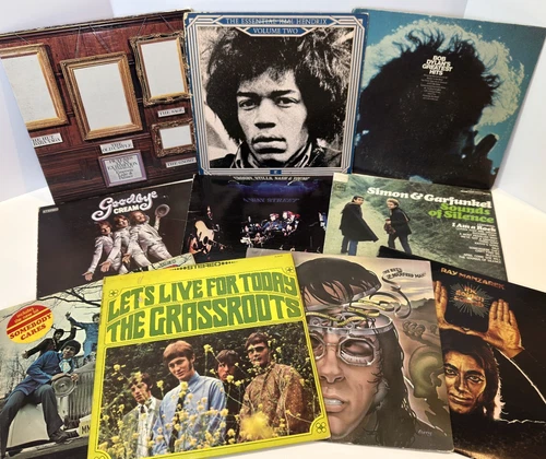 Classic Rock Vinyl LP Lot ELP Jimi Hendrix Bob Dylan Cream CSNY Manfred Mann