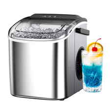 Countertop Ice Maker 26lb/Day Bullet Ice 9 Cubes in 6 Min Auto Clean