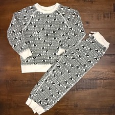 Hanna Andersson Disney Mickey Sweatshirt Jogger Set Clothes Outfit kids Size 6-7