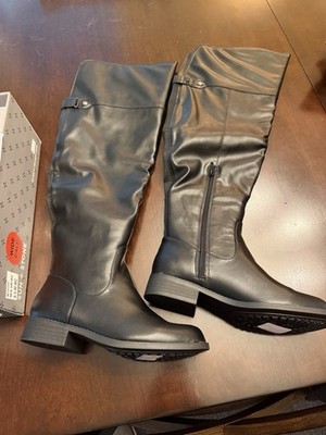 Sun Stone Women's Black Boots Wide Calf Size 6.5