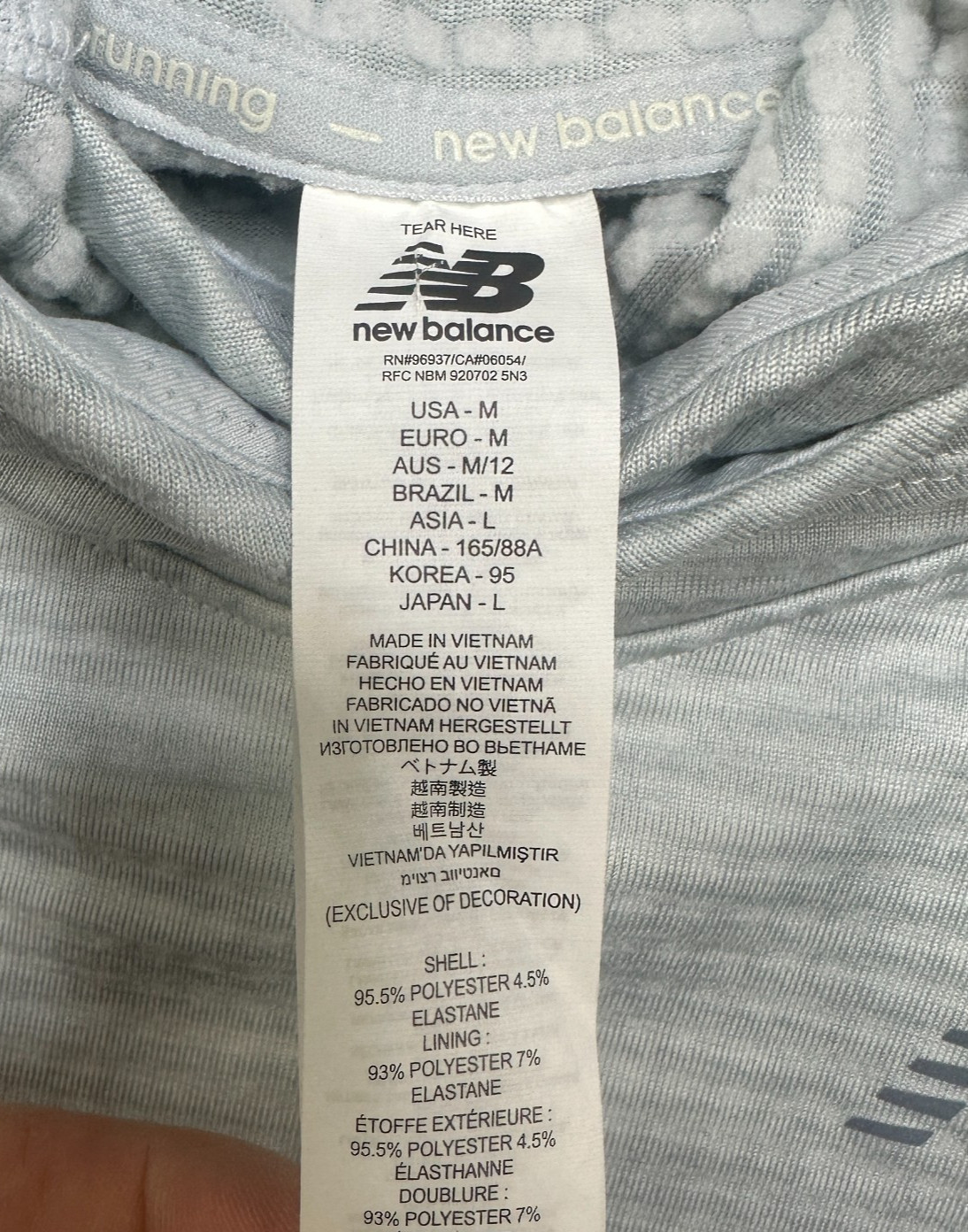 New Balance Hoodie Womens M Light Gray Grid Impact Run Running Sweater image 10