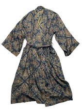 Vintage Christian Dior 100 Silk Robe Paisley Print Old Money Unisex OS